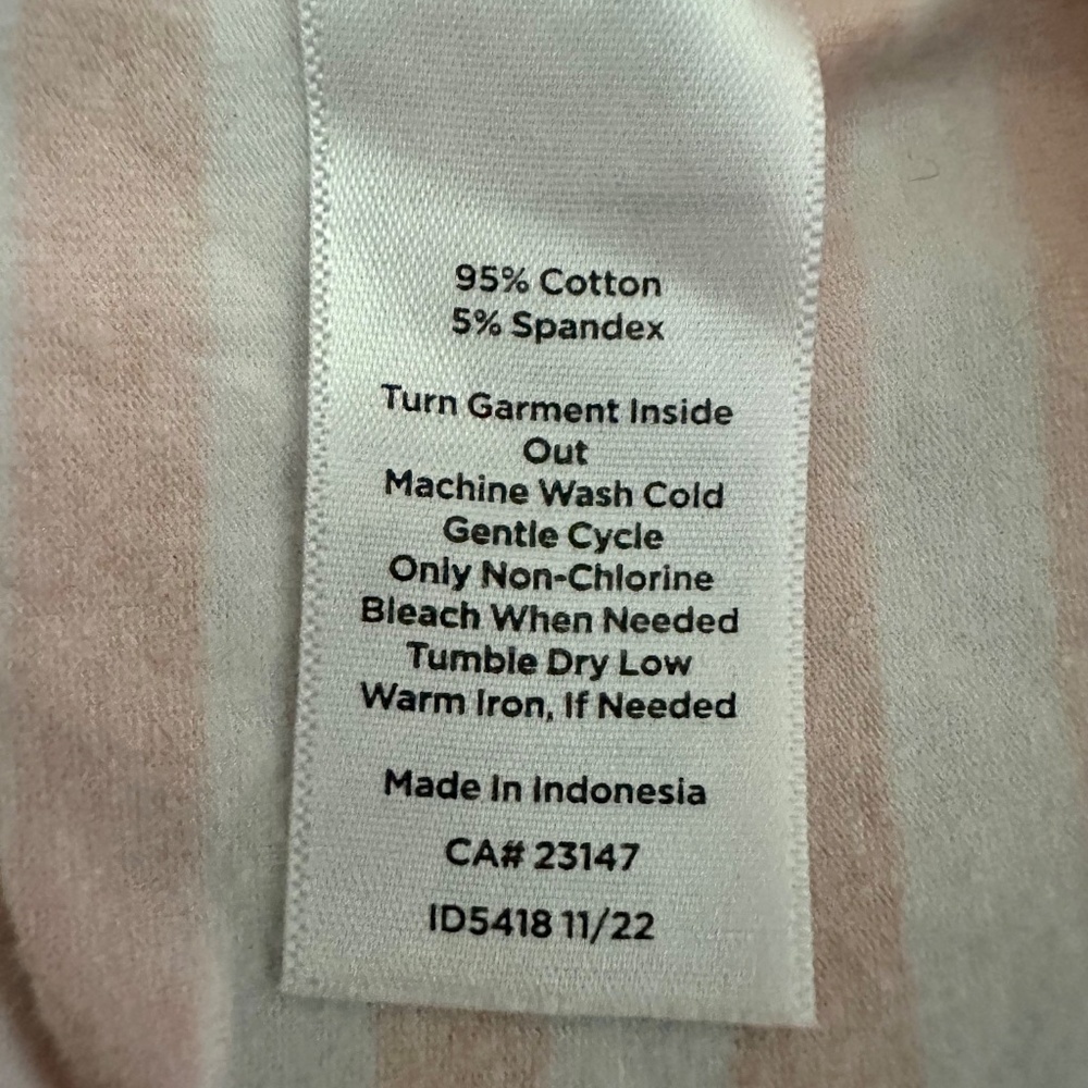 Talbots Striped Orange and White Women's Top - Picture 5 of 8